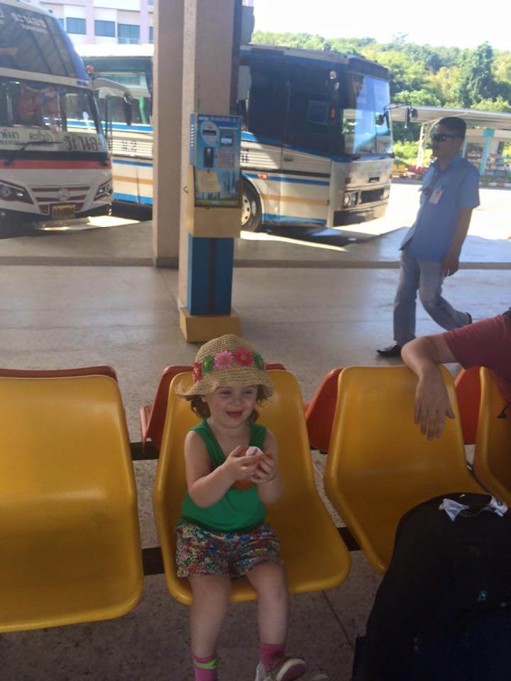 Thailand Family Adventure bus station