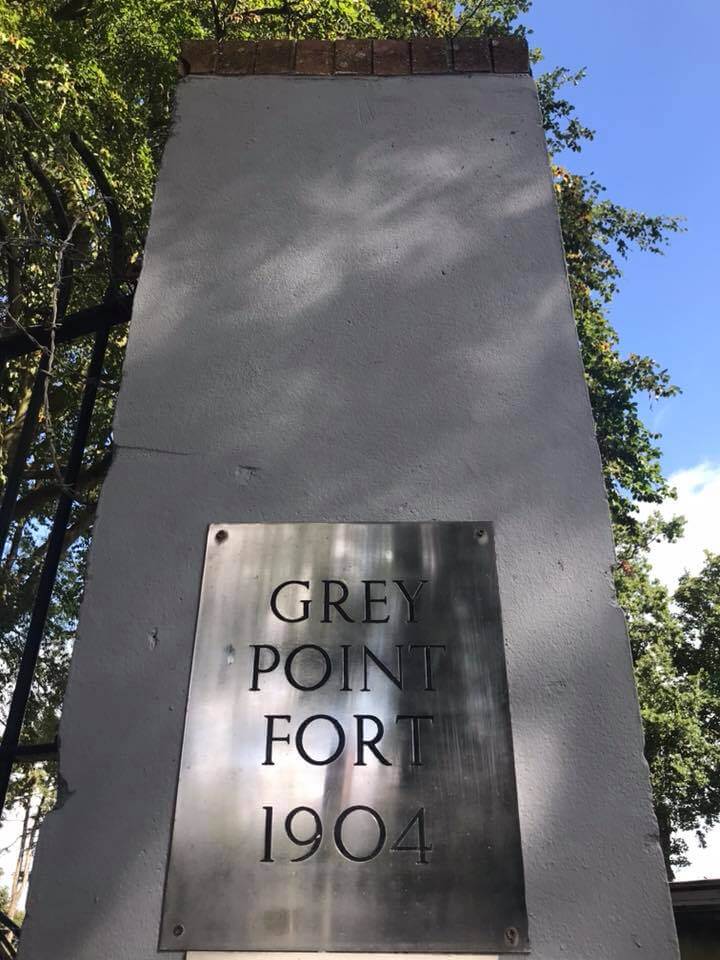 Grey Point Fort entry sign