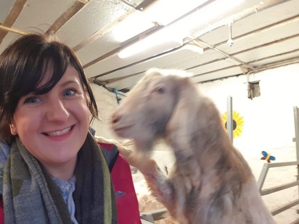 The Ark Open Farm friendly goat selfie