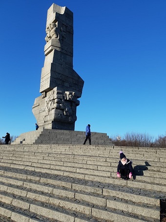 Megan at Westerplatte Memorial