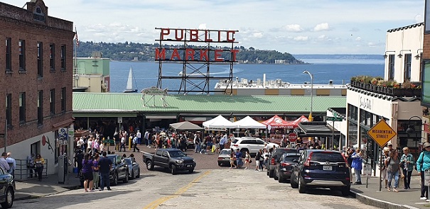 Pike Place Market from street above