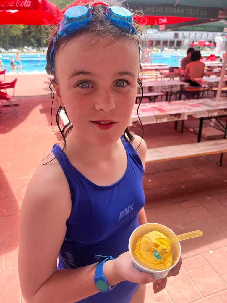 Family Friendly Pool in Budapest ice cream 