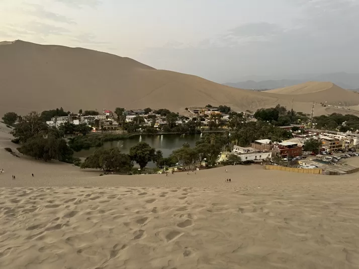 sandboarding as a family in Huacachina Peru - view