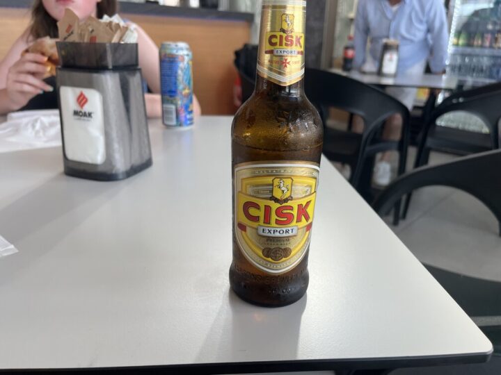 Pozzallo Ferry Terminal beer.