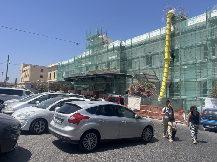 Syracuse train station building work.