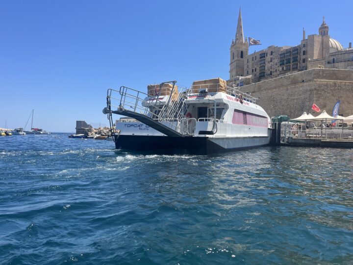 Ferry boat at Valletta.